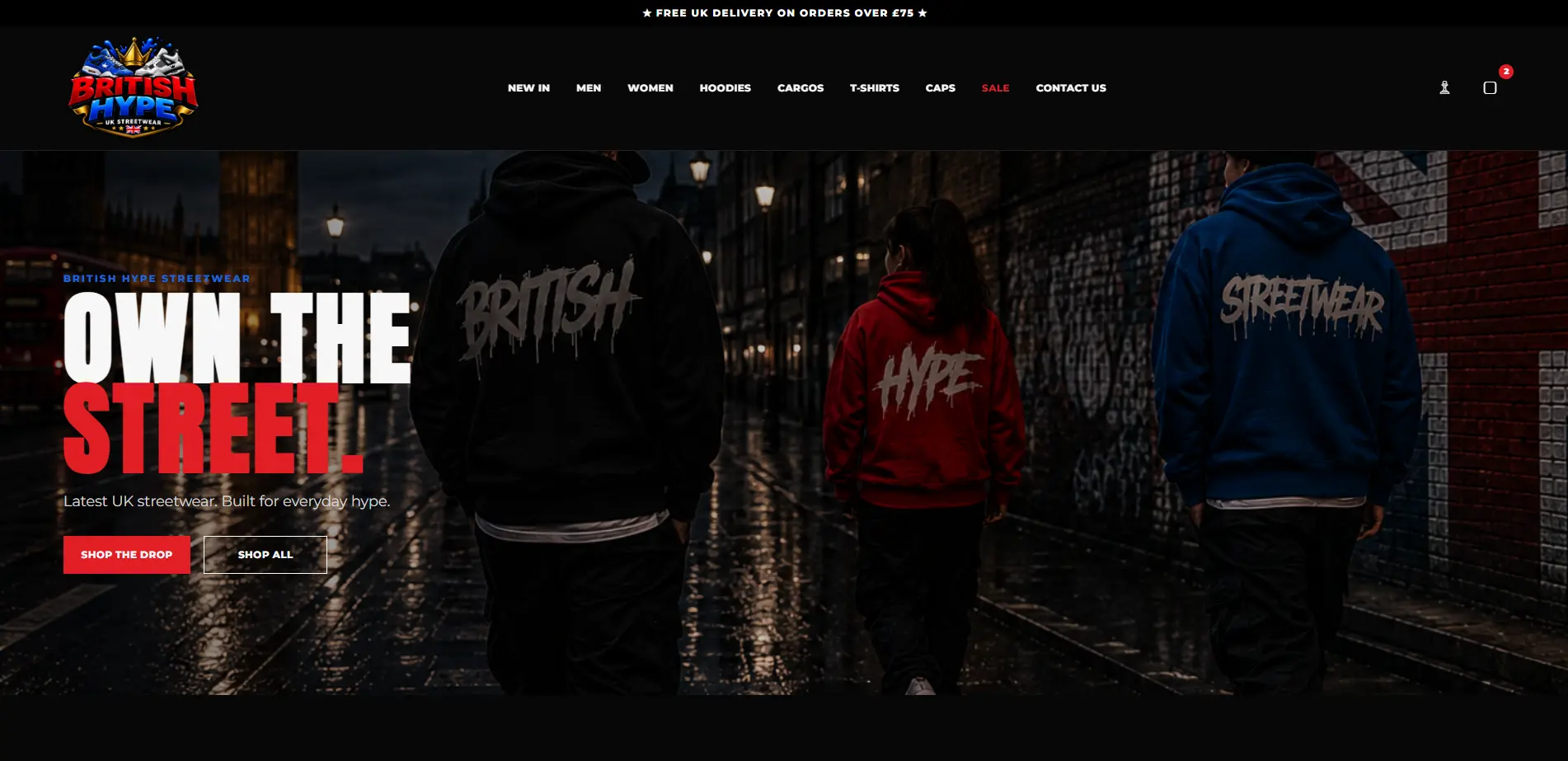 British Hype e-commerce website
