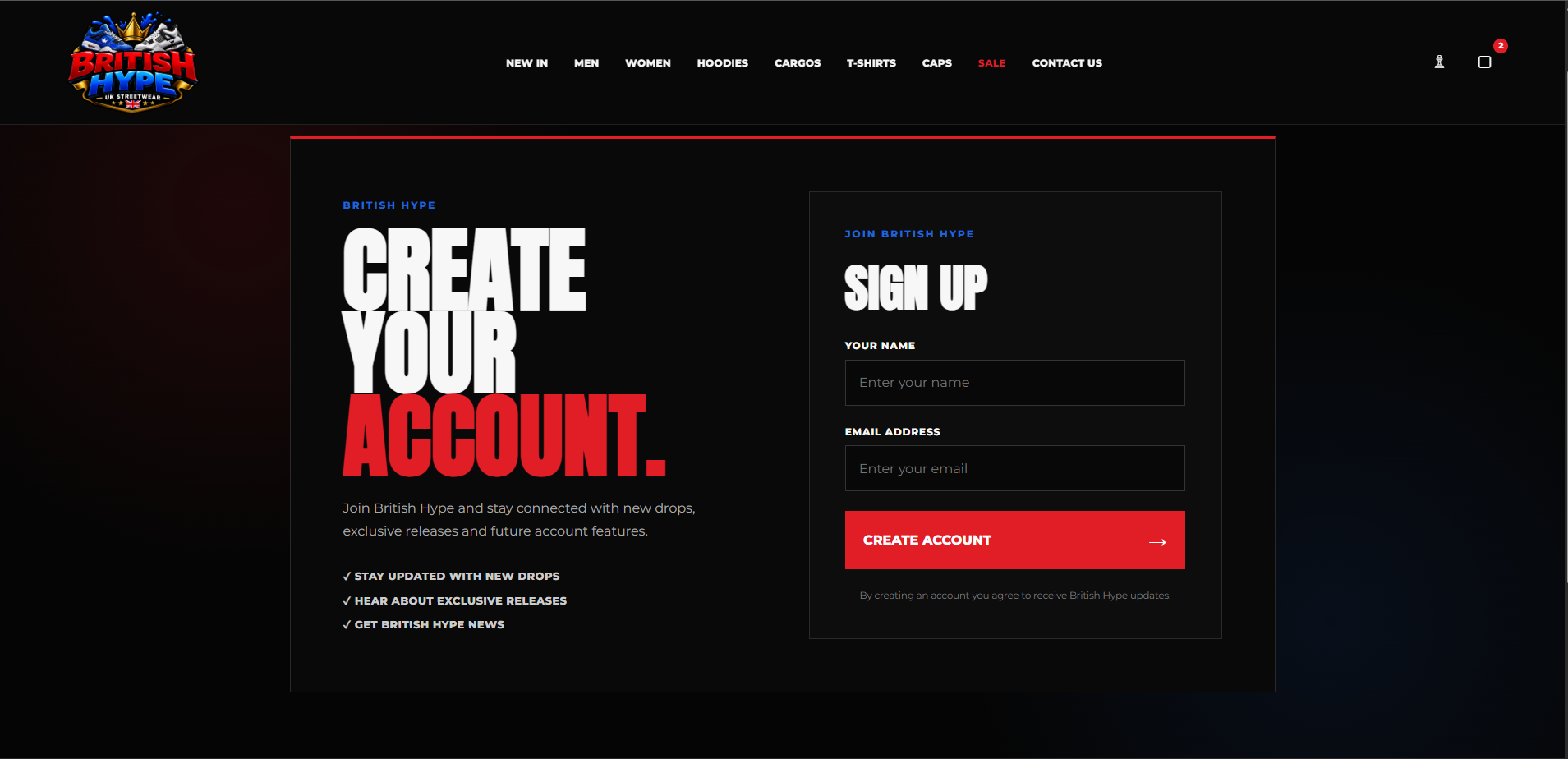 British Hype website