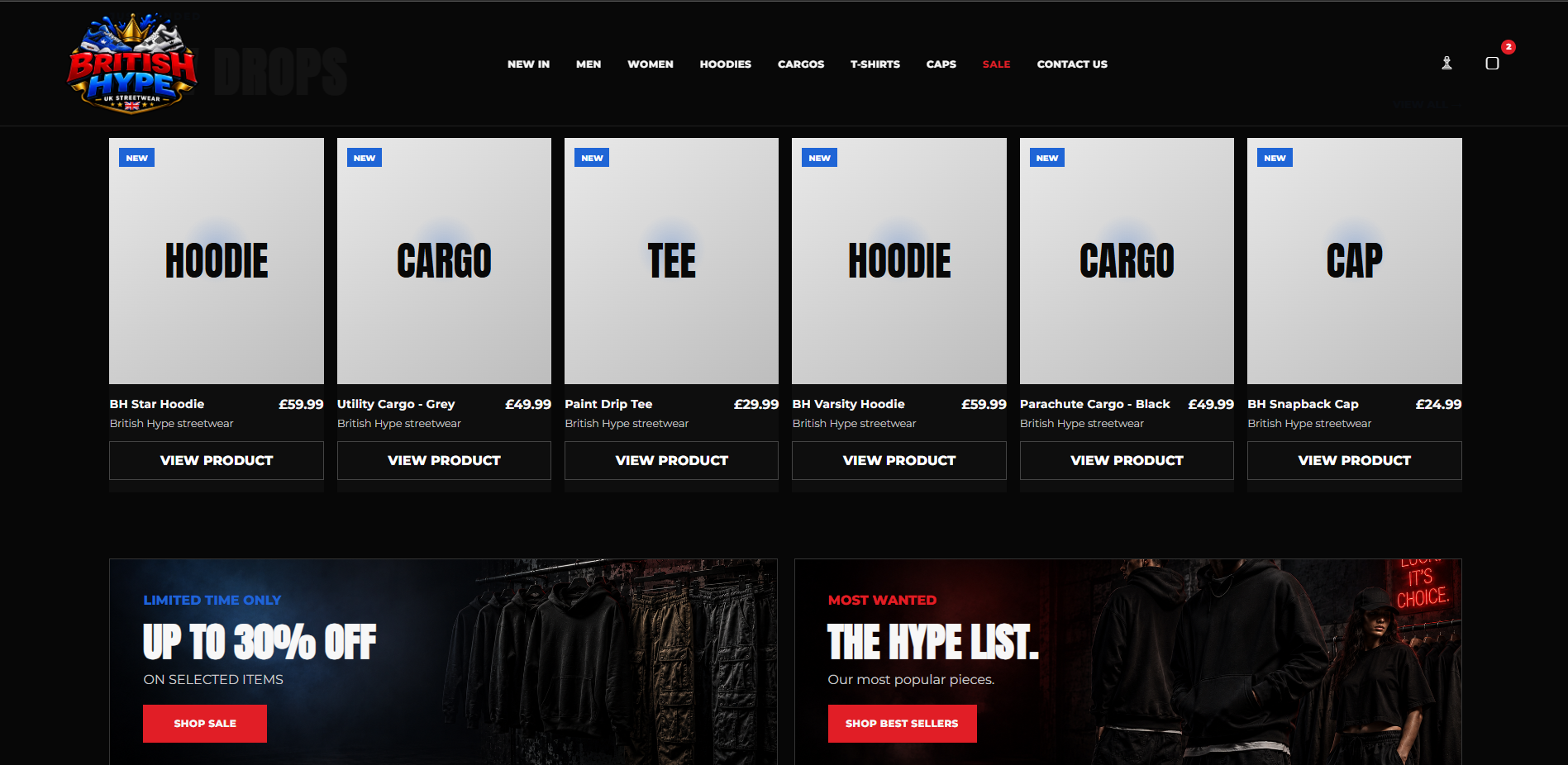British Hype website