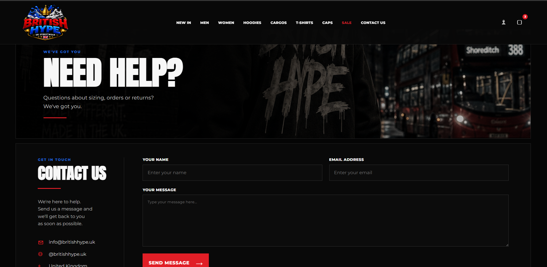 British Hype website
