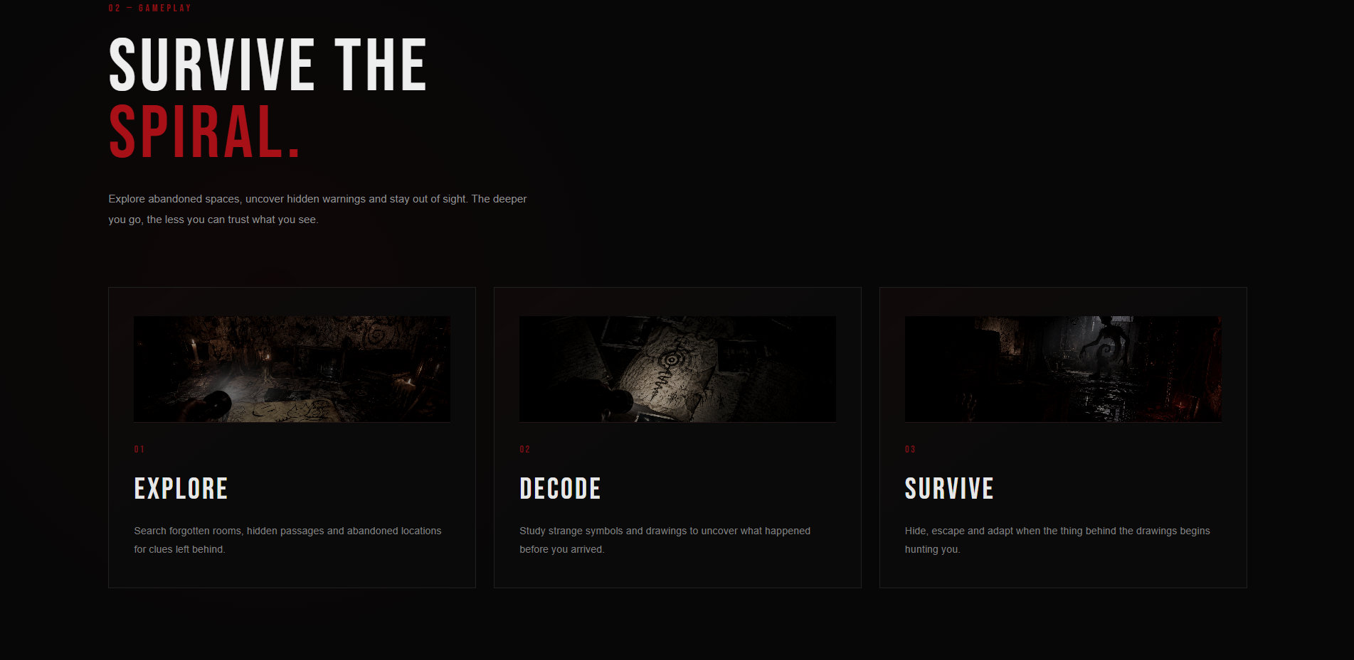 Into the Spiral website section