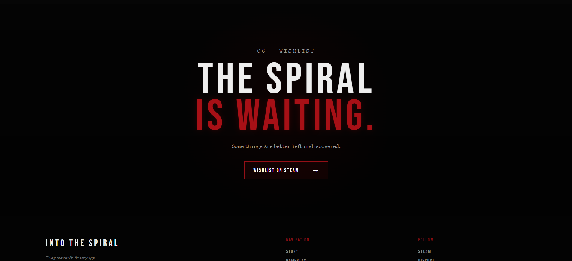 Into the Spiral website showcase